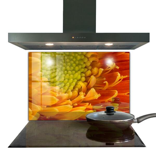 Skleněné obklady do kuchyně Gerbera květ pomeranč