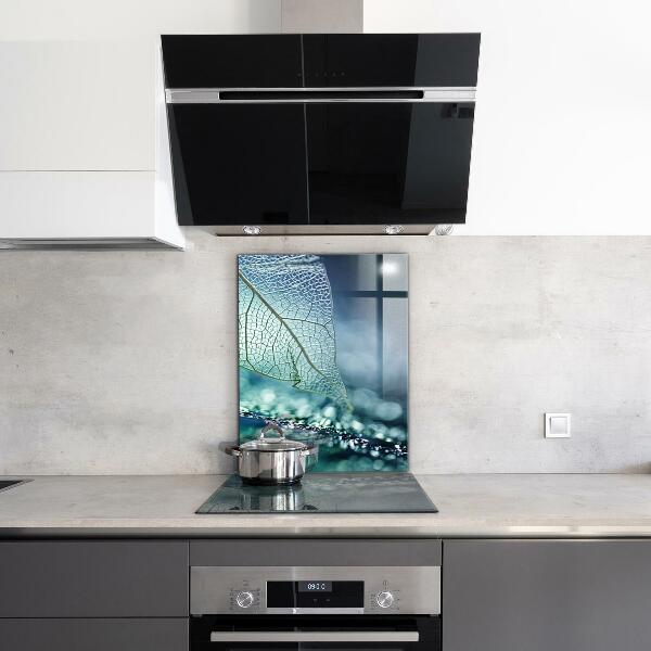 Skleněné obklady do kuchyně Jemná textura listů