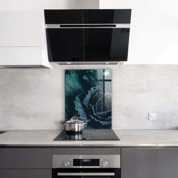 Skleněné obklady do kuchyně Listy zelí tmavě zelené