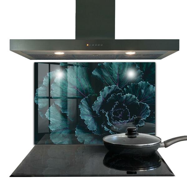 Skleněné obklady do kuchyně Listy zelí tmavě zelené