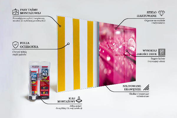 Skleněné obklady do kuchyně Růžový rostlinný květ