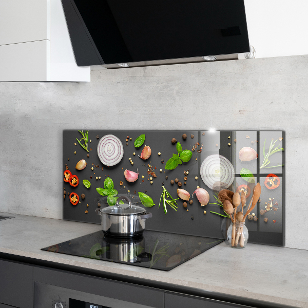 Skleněný panel Koření italská kuchyně