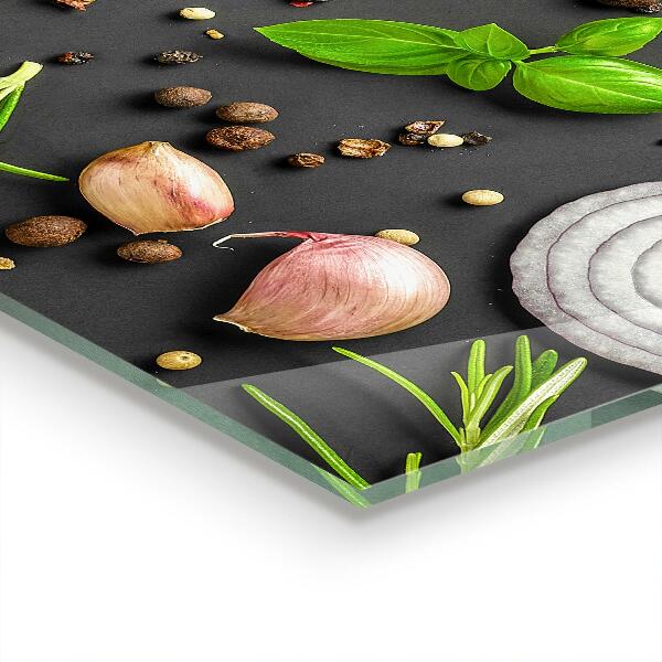 Skleněný panel Koření italská kuchyně