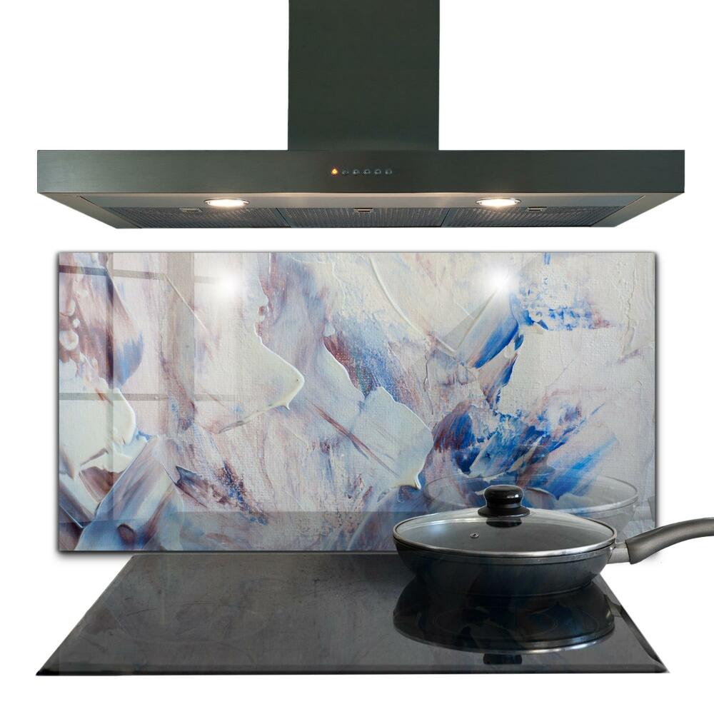 Kuchyňský skleněný panel Textura malování abstrakce