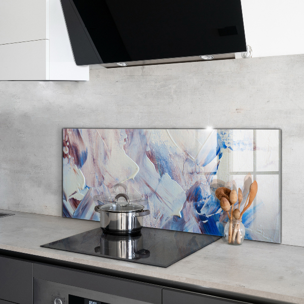 Kuchyňský skleněný panel Textura malování abstrakce