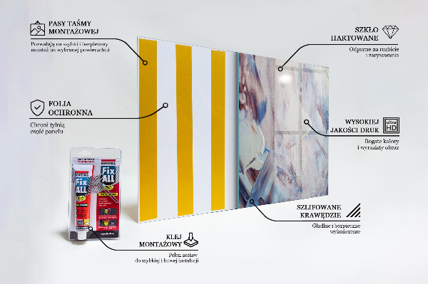 Kuchyňský skleněný panel Textura malování abstrakce