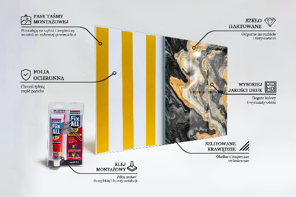 Kuchyňský skleněný panel Mramorové moderní umění