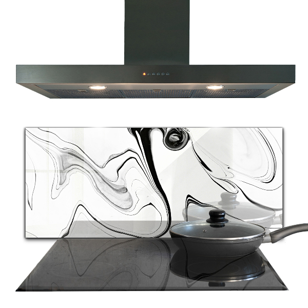 Kuchyňský skleněný panel Monochromatický akvarel