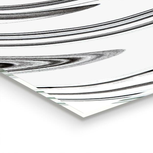 Skleněný panel Akvarel černá a bílá