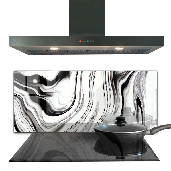 Skleněný panel Akvarel černá a bílá