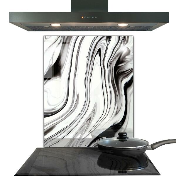 Skleněný panel Akvarel černá a bílá