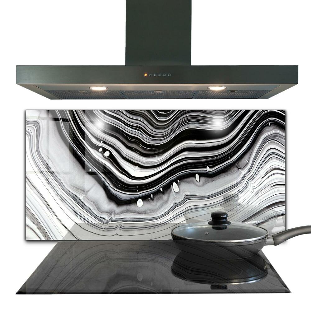 Kuchyňský skleněný panel Monochromatická abstrakce