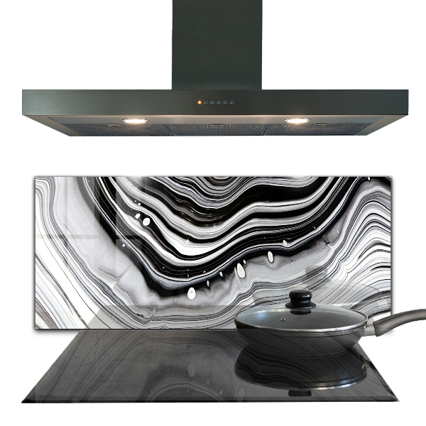 Kuchyňský skleněný panel Monochromatická abstrakce