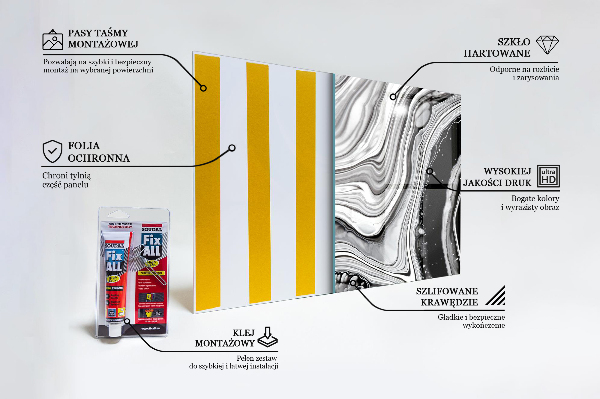 Kuchyňský skleněný panel Monochromatická abstrakce