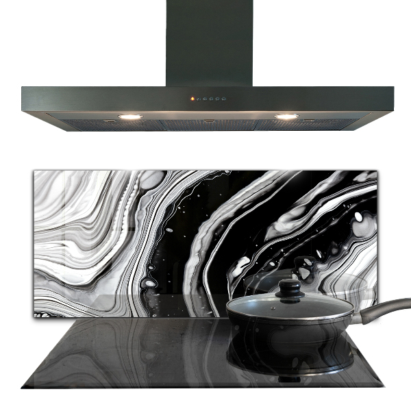 Kuchyňský skleněný panel Monochromatická abstrakce