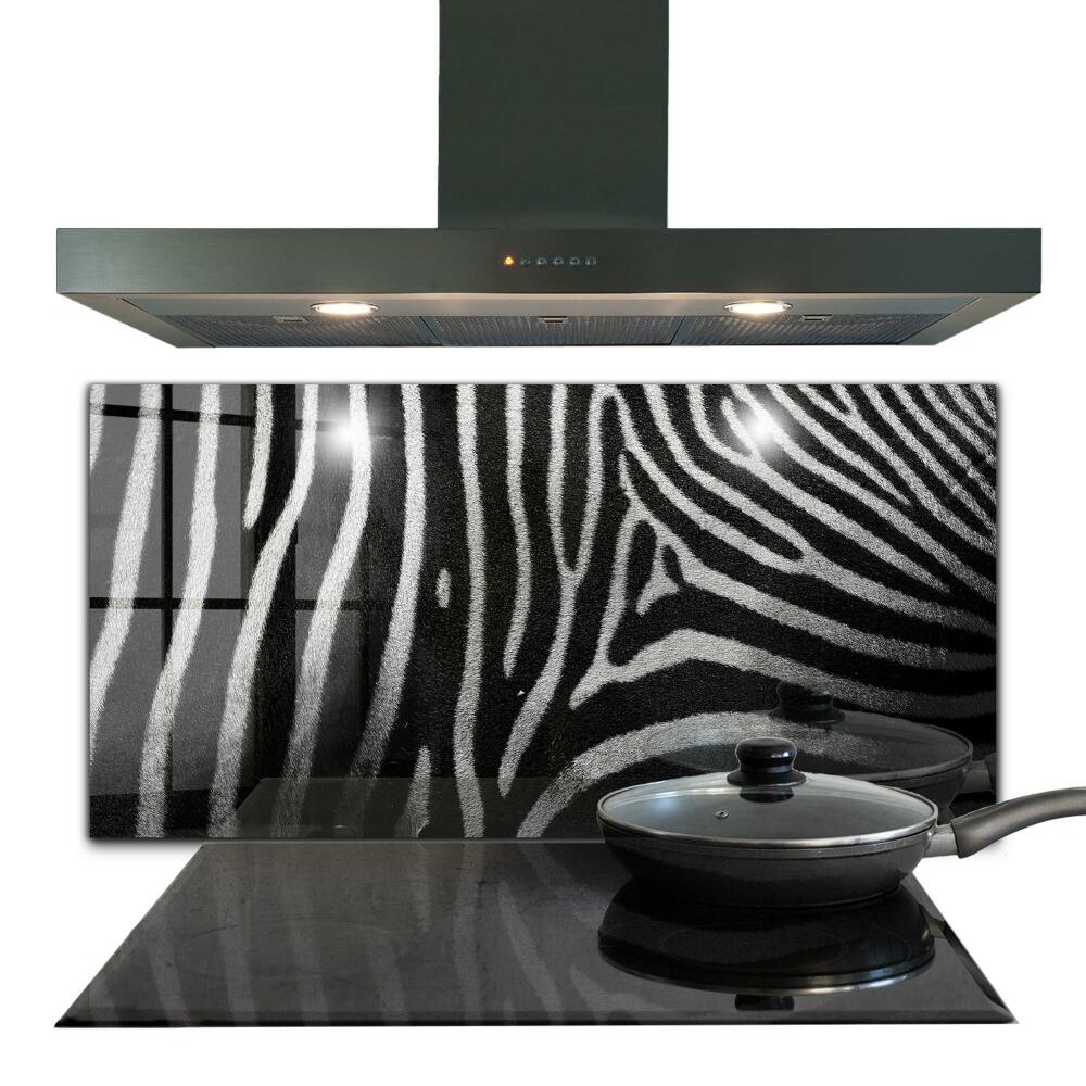 Kuchyňský skleněný panel Zebra skin african ext