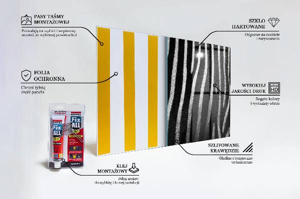 Kuchyňský skleněný panel Zebra skin african ext