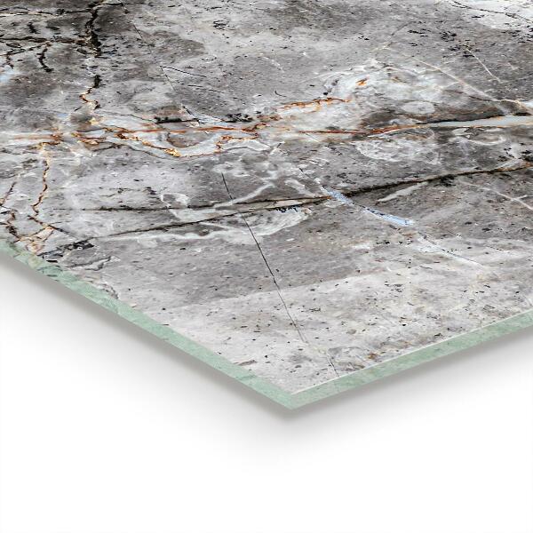 Kuchyňský skleněný panel Šedý žulový mramorový kámen