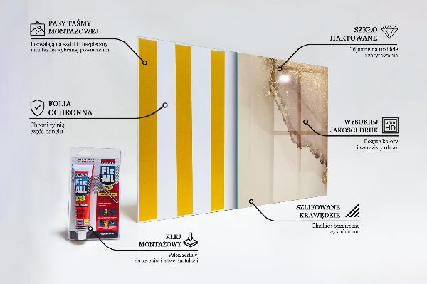 Kuchyňský skleněný panel Moderní umění