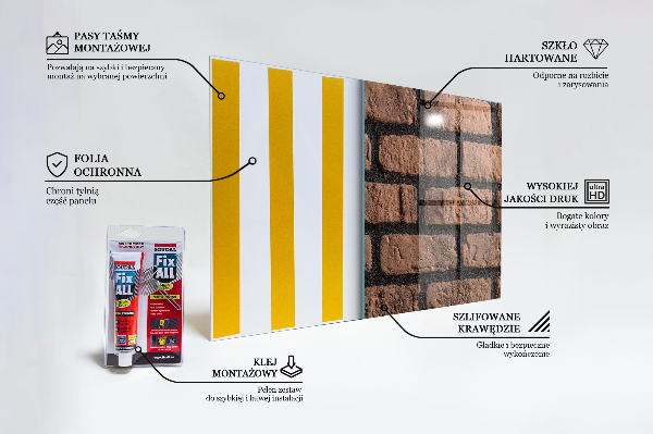 Kuchyňský skleněný panel Přírodní cihlová zeď