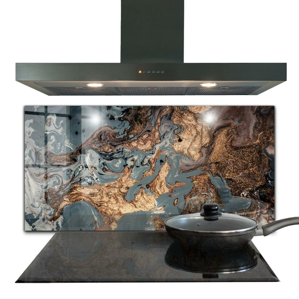 Kuchyňský skleněný panel Mramor umění abstrakt