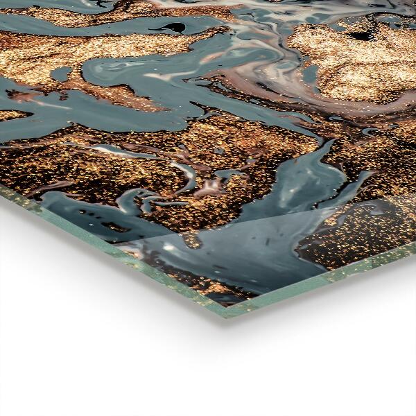 Kuchyňský skleněný panel Mramor umění abstrakt