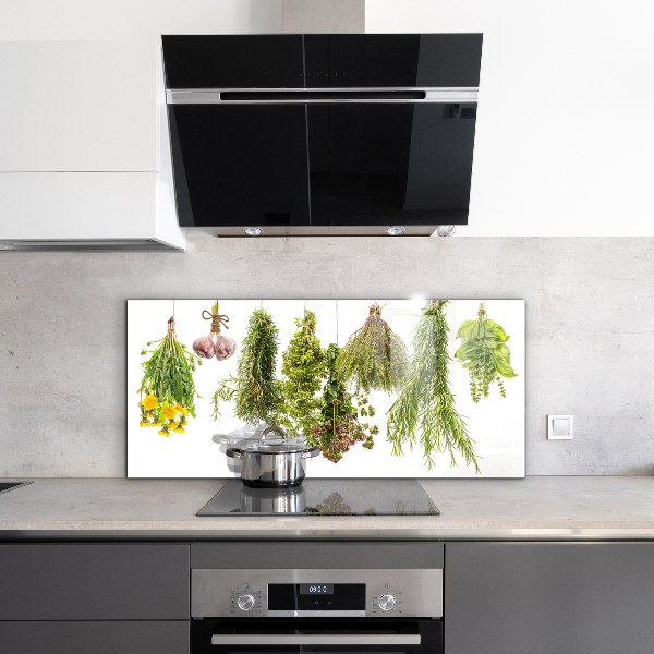 Skleněný panel Sušené byliny bylinný lék