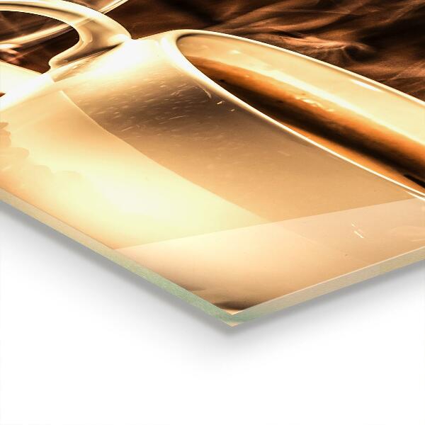 Skleněný panel Šálek s aromatickou kávou