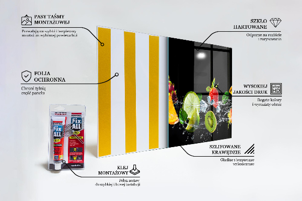 Skleněný panel Šťavnaté exotické ovoce