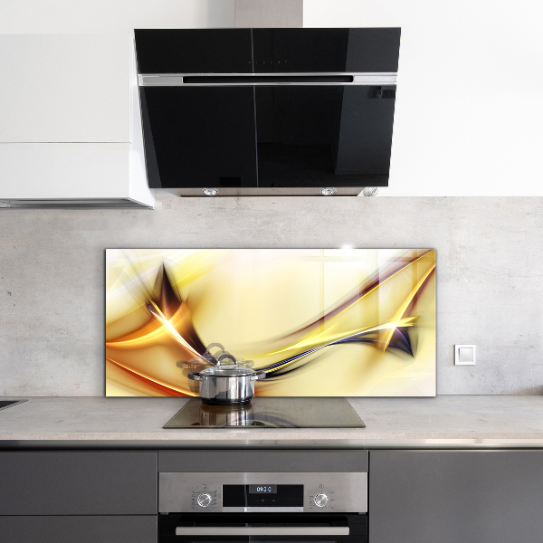 Skleněný panel Abstrakce energetických vln