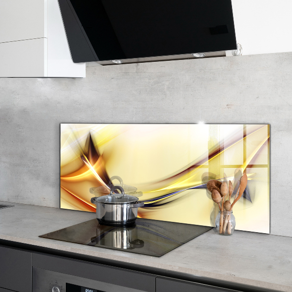 Skleněný panel Abstrakce energetických vln