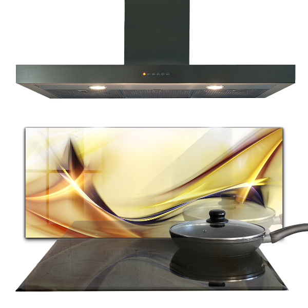 Skleněný panel Abstrakce energetických vln