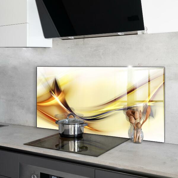 Skleněný panel Abstrakce energetických vln