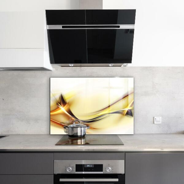 Skleněný panel Abstrakce energetických vln