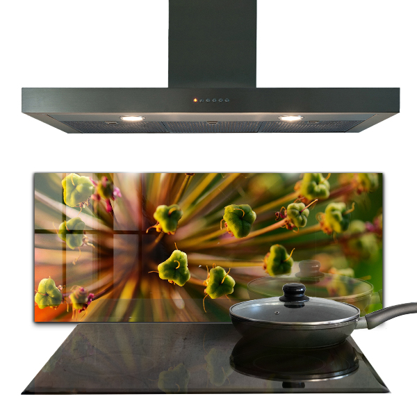 Skleněné obklady do kuchyně Makro fotografie květin