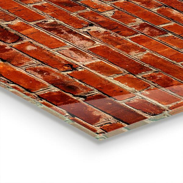 Kuchyňský skleněný panel Přírodní cihlová zeď