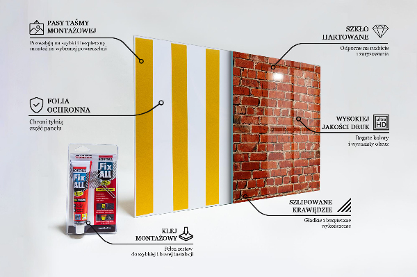 Kuchyňský skleněný panel Přírodní cihlová zeď