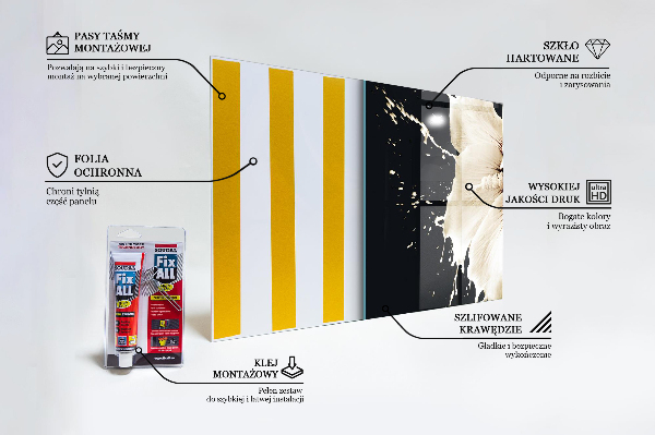 Skleněné obklady do kuchyně Abstraktní bílý květ