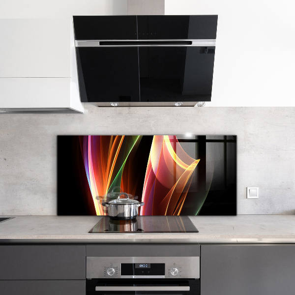 Skleněný panel Abstrakce energetických vln