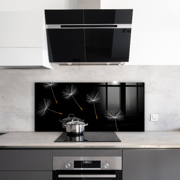 Skleněné obklady do kuchyně Pampelišky ve větru