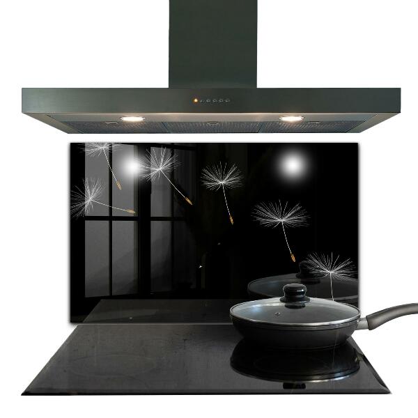 Skleněné obklady do kuchyně Pampelišky ve větru