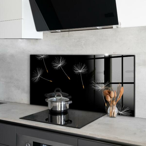 Skleněné obklady do kuchyně Pampelišky ve větru