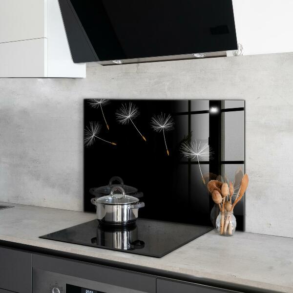 Skleněné obklady do kuchyně Pampelišky ve větru