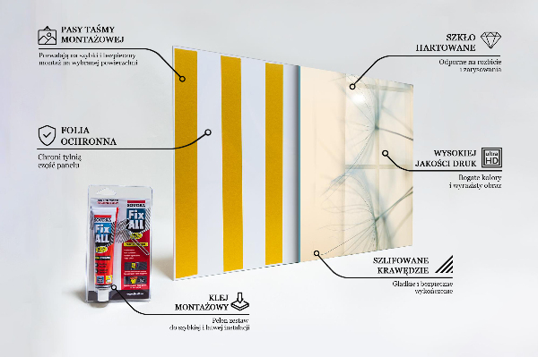 Skleněné obklady do kuchyně Krásná jemná pampeliška