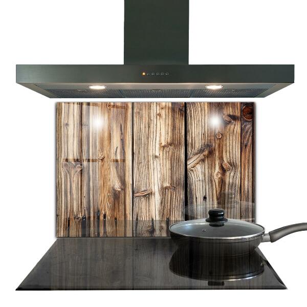 Kuchyňský skleněný panel Staré dubové dřevo