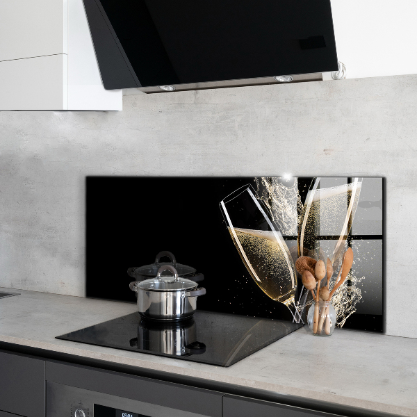 Skleněný panel Noční přípitek šampaňským