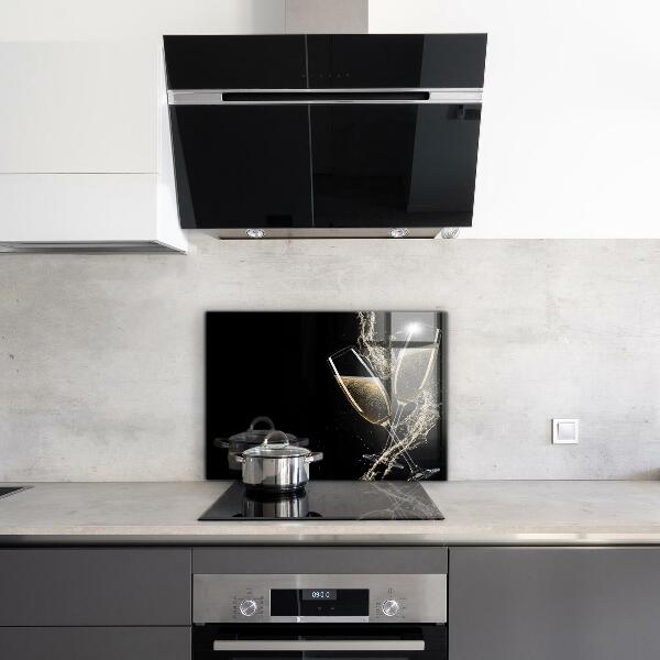 Skleněný panel Noční přípitek šampaňským