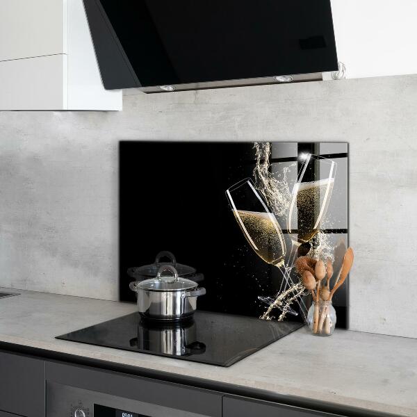 Skleněný panel Noční přípitek šampaňským