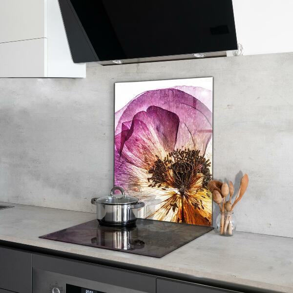 Skleněný panel Podrobnosti o jemných květinách