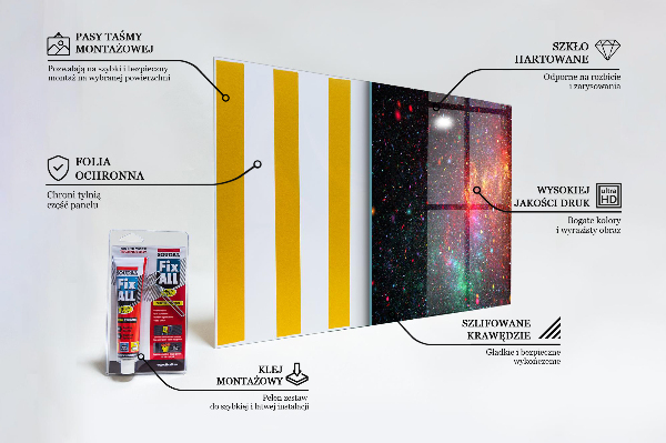 Skleněný panel Galaxy chaos fantasy